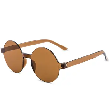 Круглые солнцезащитные очки ярких цветов, европейский американский тренд, бескаркасные солнцезащитные очки для ПК, товары для украшения детских и взрослых вечеринок